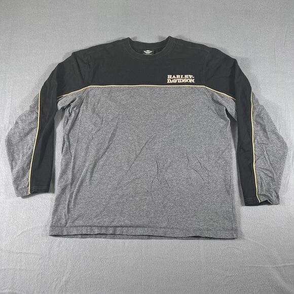 Harley Davidson Shirt Womens XL Gray Biker Bikercore 110‎ Years of Motorcycles - Picture 1 of 10